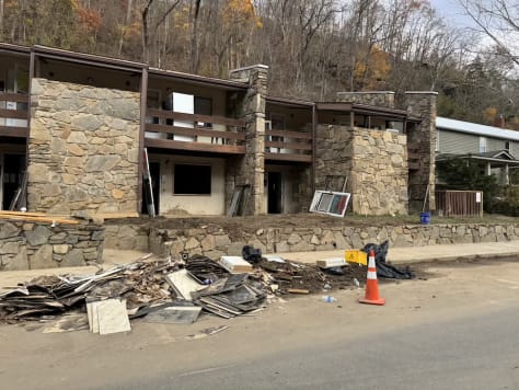 Images of Marshall, NC about two months after Hurricane Helene.