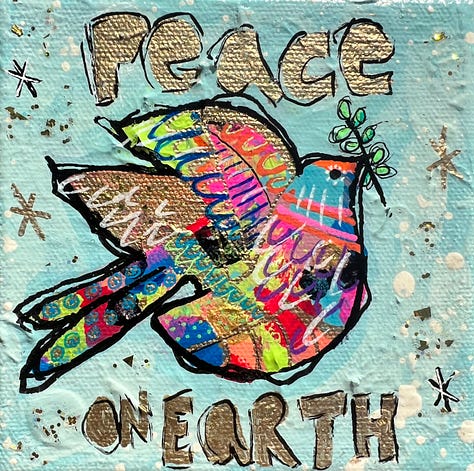 Groovy & Retro "Peace on Earth Doves"