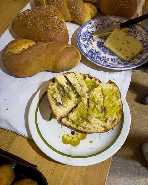 Making homemade bread in Sicily