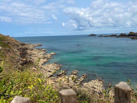 The coast of Brittany in France