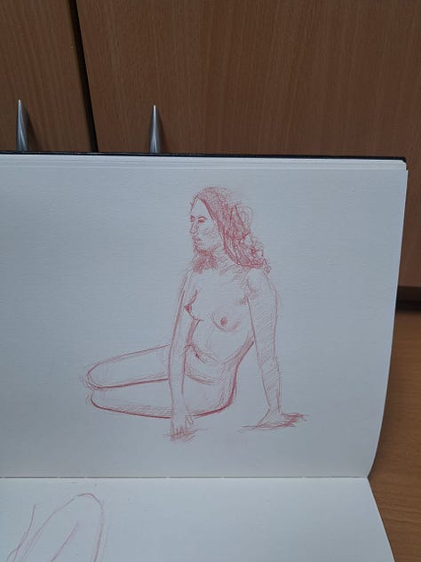 life model sketches in cardiff life drawing