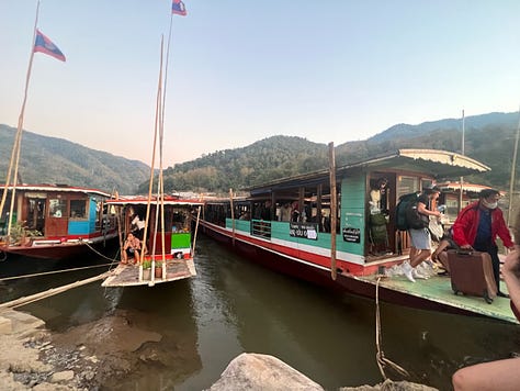 Scenes from our slow boat journey in Laos