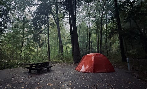 Campground in Cherokee National Forest along the Appalachian Trail