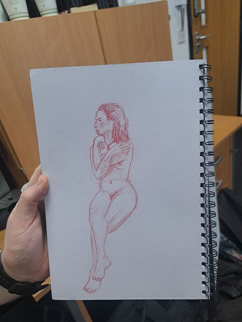 Life Drawings of models in Cardiff