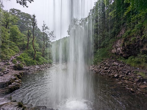 guided waterfall walk in the brecon beacons