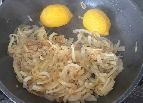 Onions, Lemon and Butter Beans