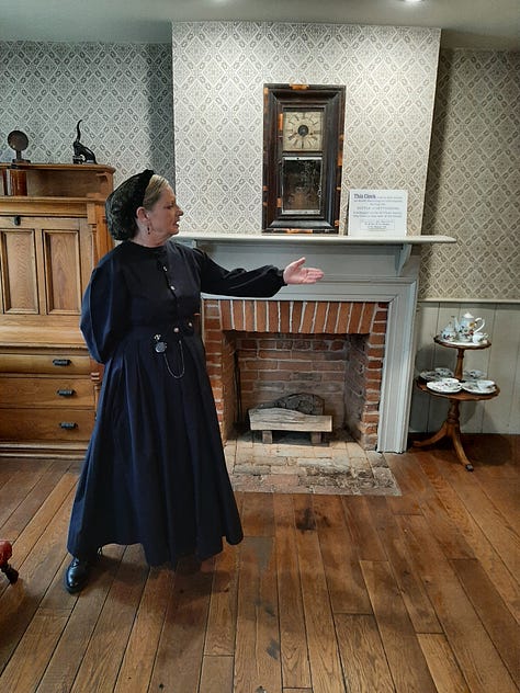 Pictures of the inside of the Jennie Wade house including rooms set up to look as they would have in 1863 on the day she was killed.