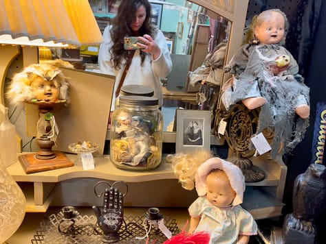 Displays at the Brass Armadillo Antique Mall in Wheat Ridge, CO