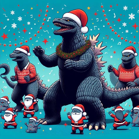 Godzilla Holiday Dance Party Epic