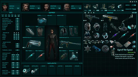 Screenshots of Colony Ship: A Post-Earth Role Playing Game.