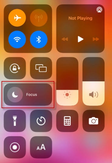 iOS Focus Mode
