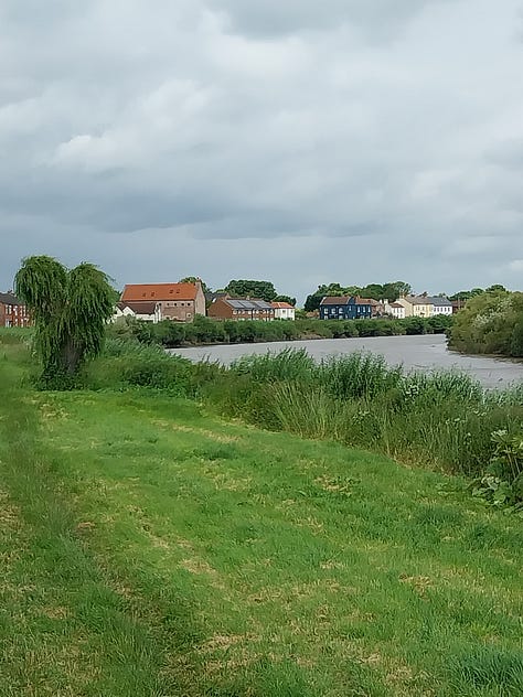 Maybe the spirit of the old ferryman lingers in the pollarded willow.