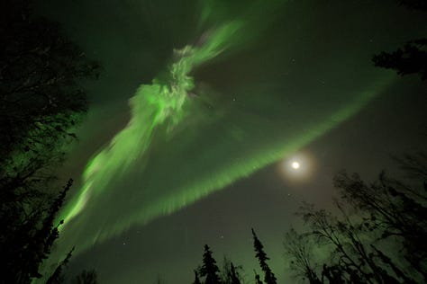 aurora borealis over Fairbanks, Alaska