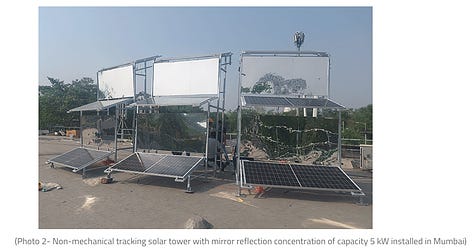 High Efficiency, Shadow-less, Portable Solar PV Towers for Power Generation