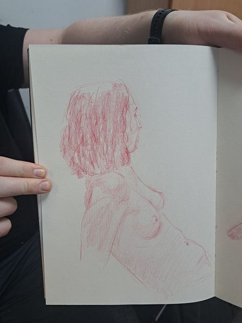 Life Drawings of models in Cardiff