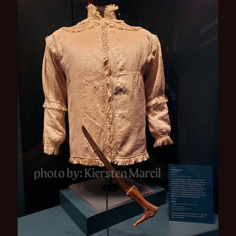 George Washington portrait, New York Assembly Chamber, Grand Western Staircase, camp stoves, 18th-century hunting shirt and knife, and a replica of a medical field box.