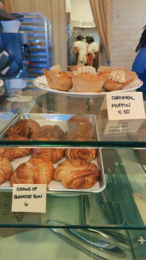 Photos of pastries at Lagniappe Bakehouse in New Orleans, Louisiana