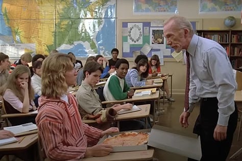 Sean Penn and Jennifer Leigh with pizza in Fast Times at Ridgemont High (1982)  | Film Flavor: A Newsletter Surveying Food in Film