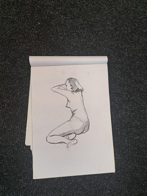 Life Drawings of models in Cardiff