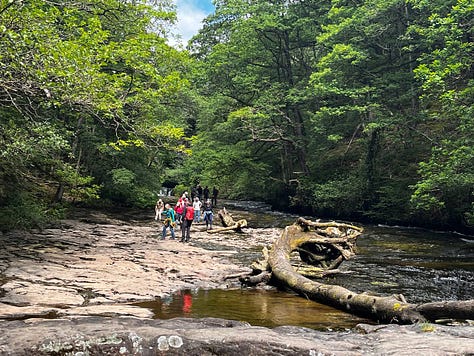 waterfall hiking in the brecon beacons