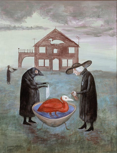 Surrealist Art (Redon, Les Origines — Plate 2;Tanguy, "The Satin Tuning Fork"; Carrington, "Bird Bath"
