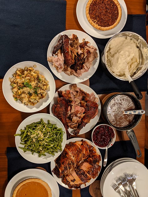 three thanksgiving meals