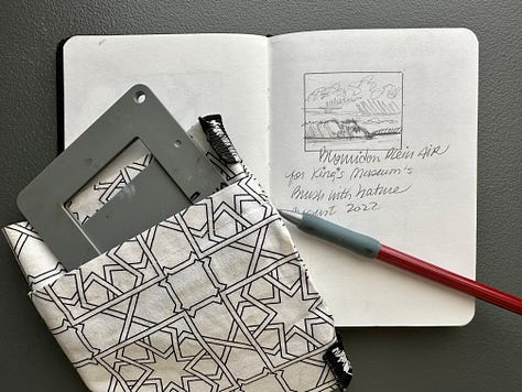 Using sketchbooks to play with ideas, light, values, shape etc.