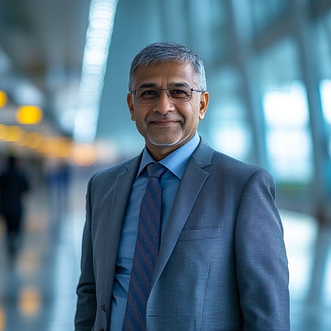 Ravi Patel (L), Dinesh "Dennis" Bahri (C) and Iraj Adani (R), Chairman, CEO and COO respectively of Patel Air, seen in 2024 magazine photos.