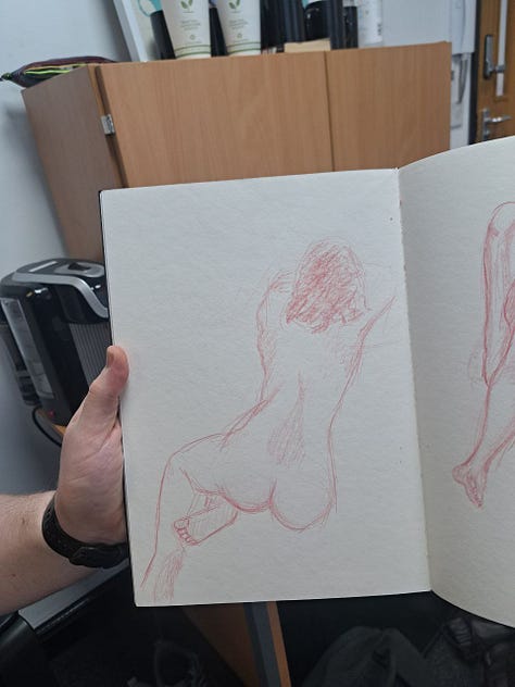 Life Drawings of models in Cardiff