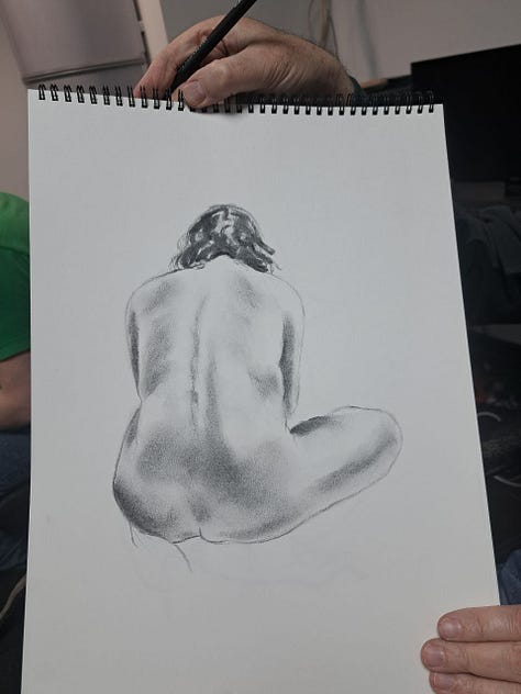 Life Drawings of models in Cardiff