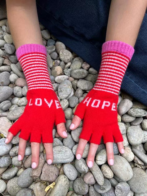 Fingerless gloves by Quinton Chadwick, sold on Holly & Co.