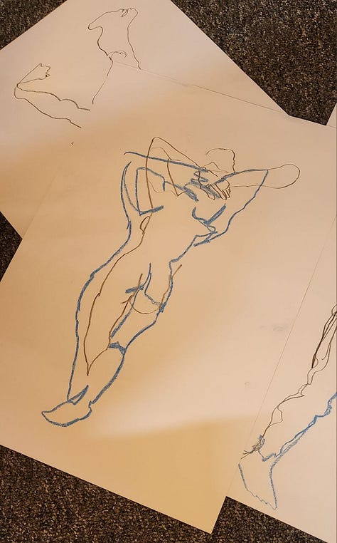 sketches of a life model