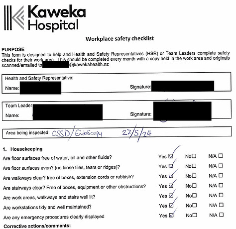 Examples of the files available for download without authentication. Examples show a drivers licence, a Workplace safety checklist from Kaweka Hospital and a consumer feedback spreadsheet from G&H CardioVascular.