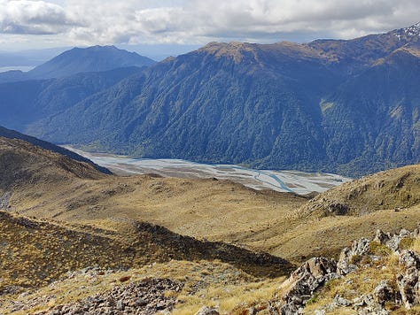 Carroll Hut, Kellys Hill and surrounding landscape