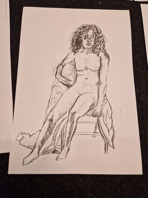 life drawing female nude cardiff aberdare