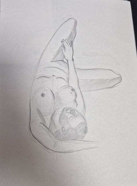 life drawing of nude female in Cardiff