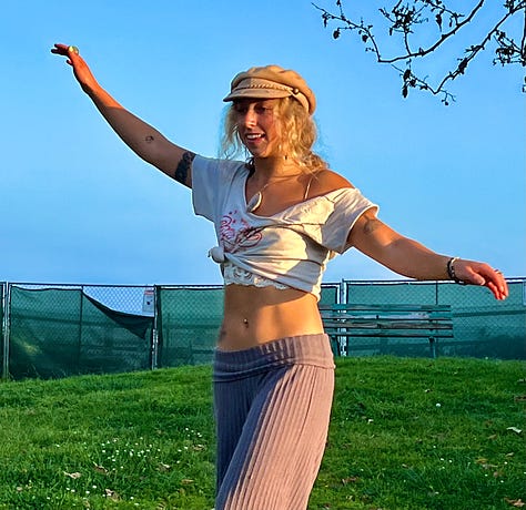 UCSB Student practicing slack line.