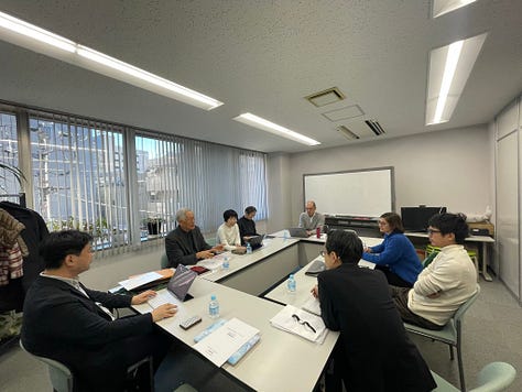 Motoki Nagano, Claudia Chwalisz, and Ayano Takeuchi; Nezu Museum; Meeting with Koso Nippon (Japan Initiative)