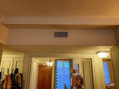 Kitchen garbage chute, heated air and modular walls