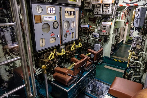 Inside the Flore submarine