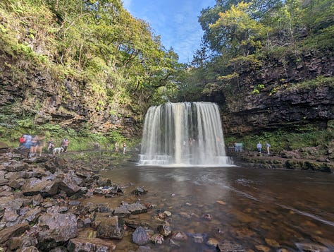 guided walk of the waterfalls of the BBNP with Wales Outdoors