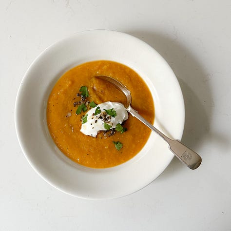 Food against a white background