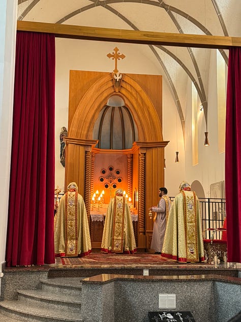 Images of a liturgical church service