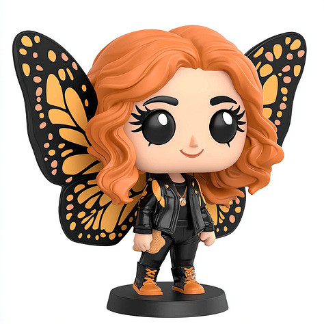 Butterfly, transformer, villager, Funko Pop figure