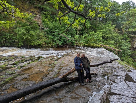 Guided walk at the brecon beacons waterfalls area Pontneddfechan and Ystradfellte