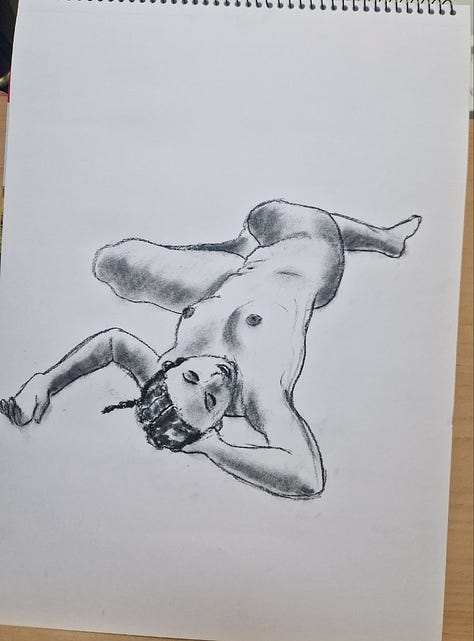 life art nude female model sketches