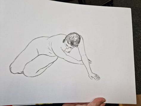 life drawings of female model in cardiff