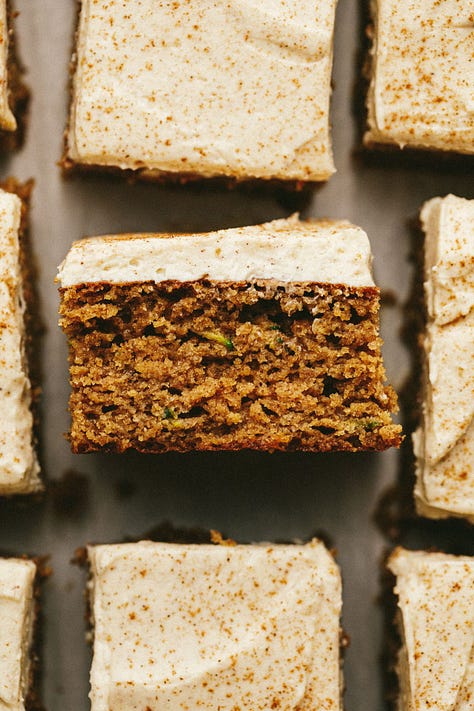 Spice cake with chai cream cheese frosting; Low-carb pumpkin bread; Almond flour biscotti; Vanilla almond butter grain-free granola. 