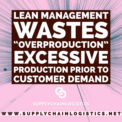 Lean Manufacturing: The 7 Wastes (Infographics by S&Co., Supply Chain Logistics Consulting Inc)