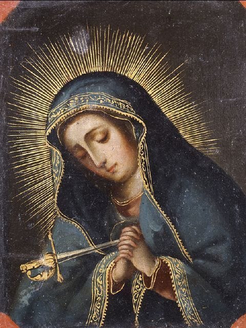 Mother of Sorrows | Our lady of sorrows, Blessed mother mary, Blessed virgin